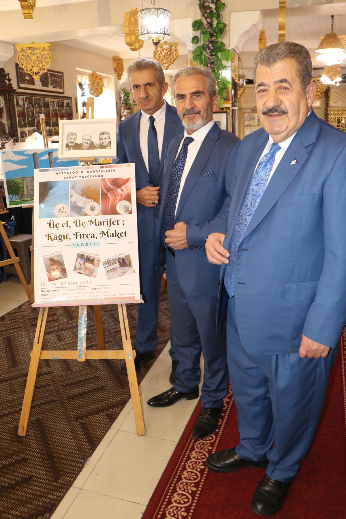 Üç Kardeşin Sanat Serüveni: \'Üç El, Üç Marifet\' Sergisi Erzurum\'da
