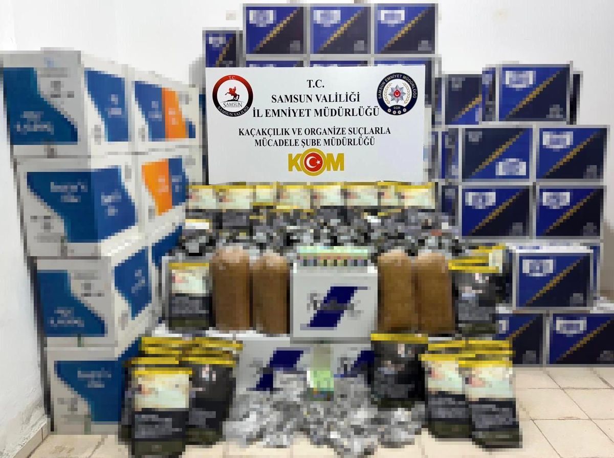 Samsun\'da Kaçak Tütün Operasyonu