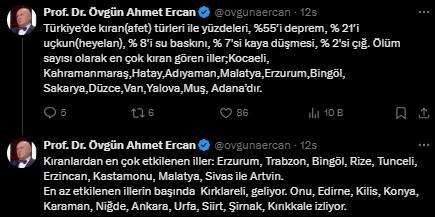 Ahmet Ercan, Türkiye'nin afet haritasını çıkarttı: İşte en riskli ve güvenli iller