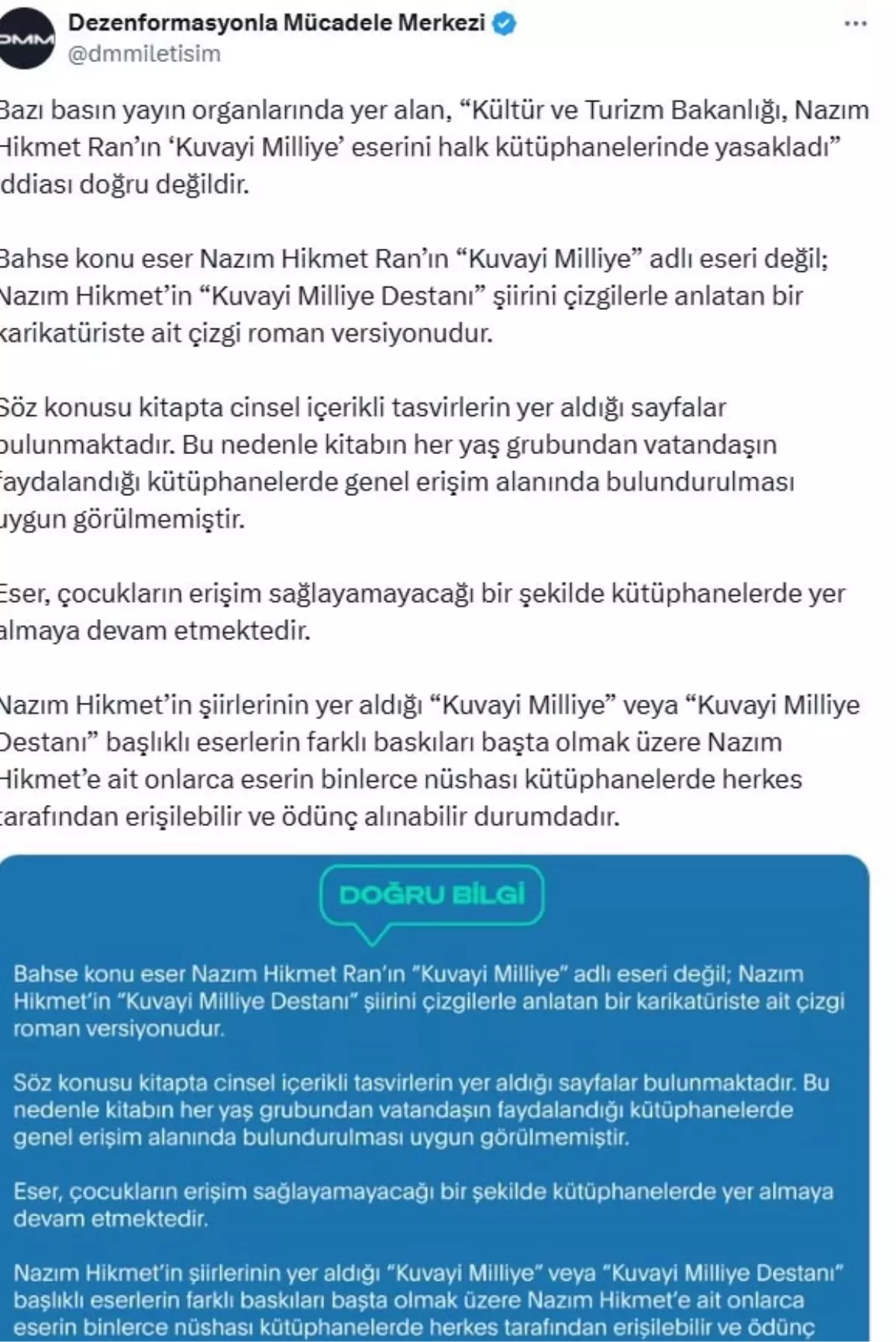 Nazım Hikmet\'in \'Kuvayi Milliye\' Eseri Kütüphanelerde Yasaklanmadı