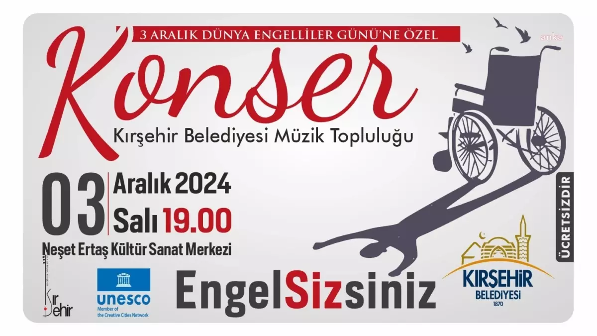 Kırşehir\'de Dünya Engelliler Günü İçin Ücretsiz Konser Düzenlenecek