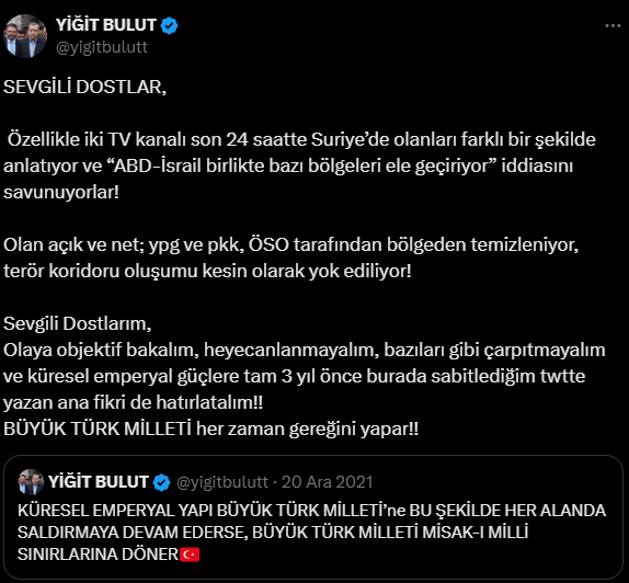 Yiğit Bulut'tan çok konuşulacak Suriye çıkışı: Büyük Türk milleti her zaman gereğini yapar