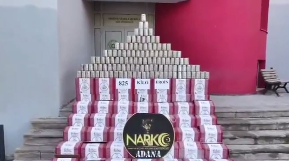 Adana\'da 825 Kilogram Eroin Ele Geçirildi