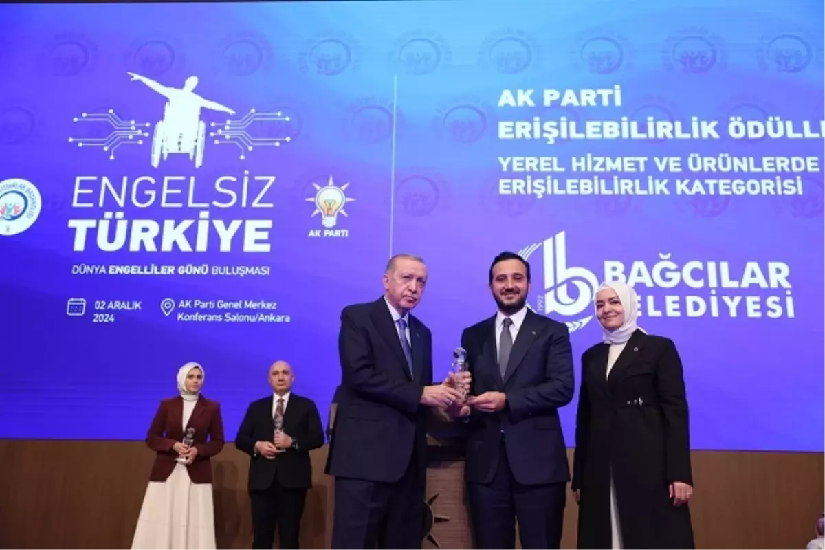 Cumhurbaşkanı Erdoğan\'dan Bağcılar Belediyesi\'ne \'Erişilebilirlik\' ödülü