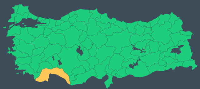 Meteoroloji sadece bir ili uyardı