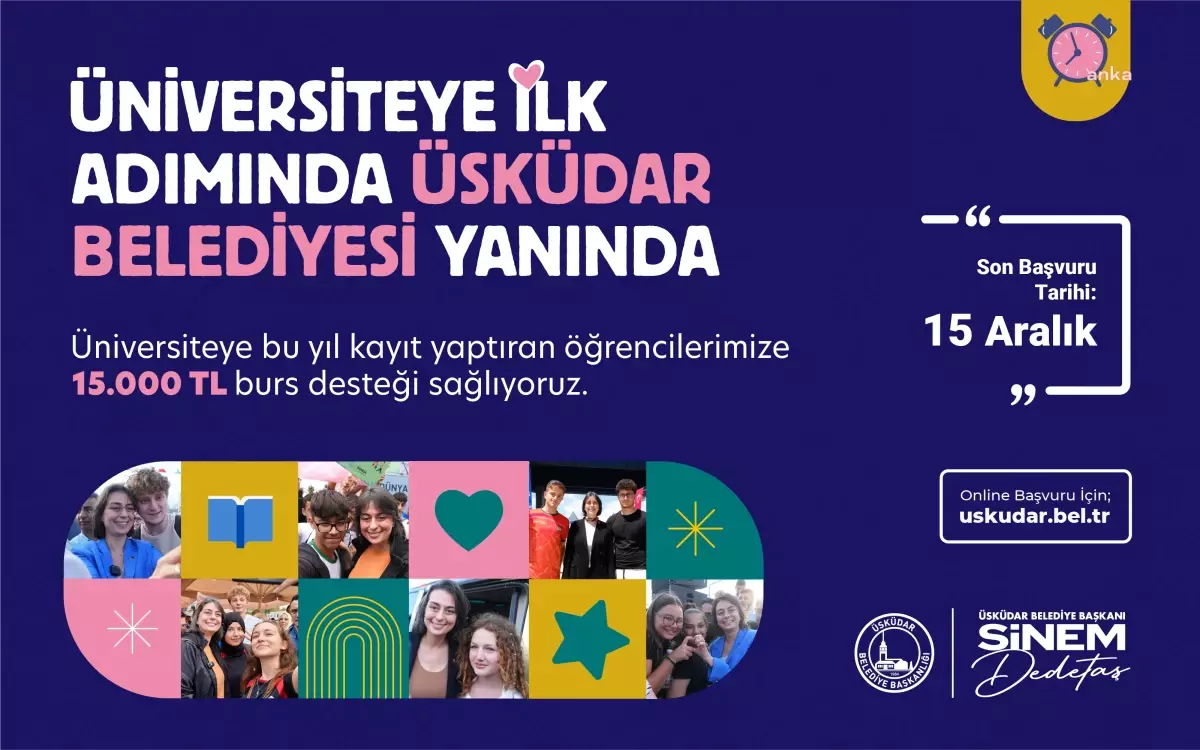 Üsküdar Belediyesi\'nden Üniversite Öğrencilerine 15 Bin Lira Burs Desteği