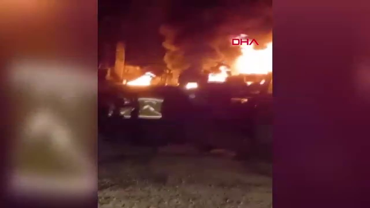 Tokat\'taki Taş Ocağında Yangın: 8 Kamyon Kullanılamaz Hale Geldi