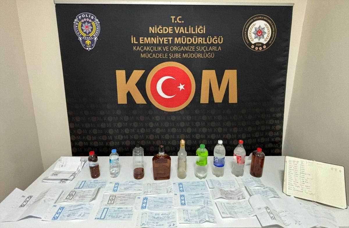 Niğde\'de Sahte Alkol ve Tefecilik Operasyonu