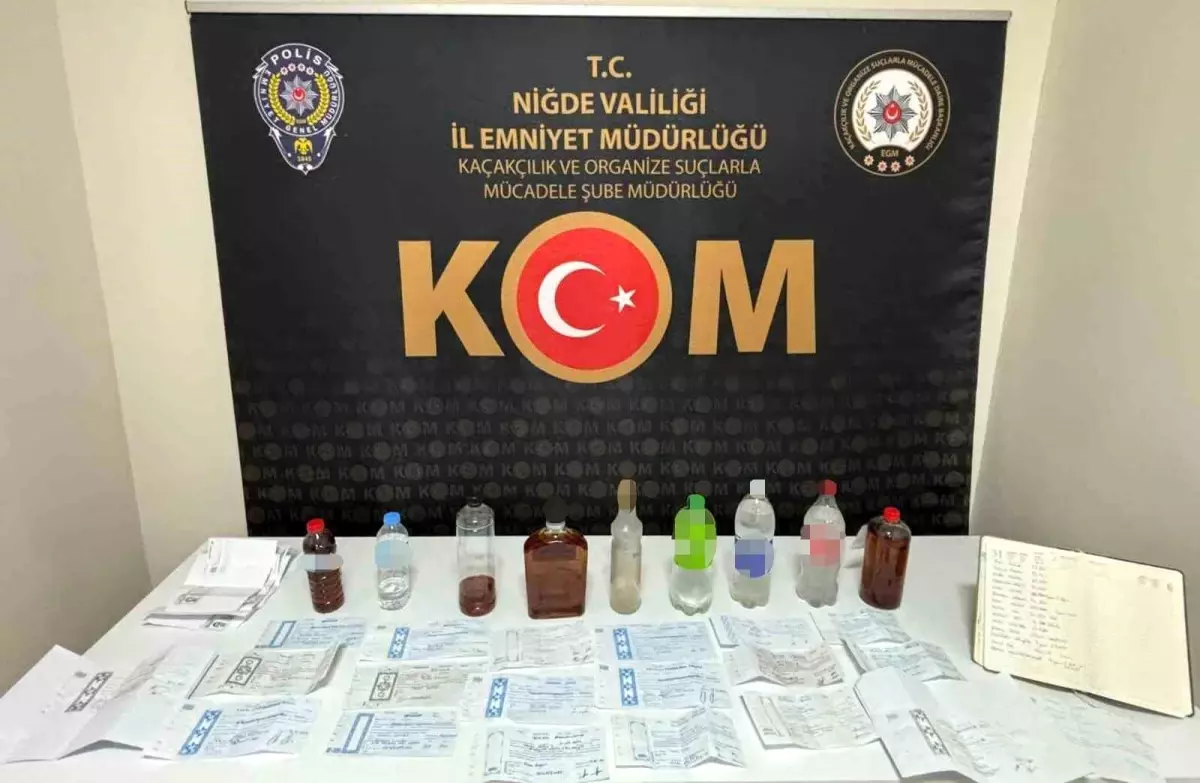 Niğde\'de Sahte Alkol ve Tefecilik Operasyonu