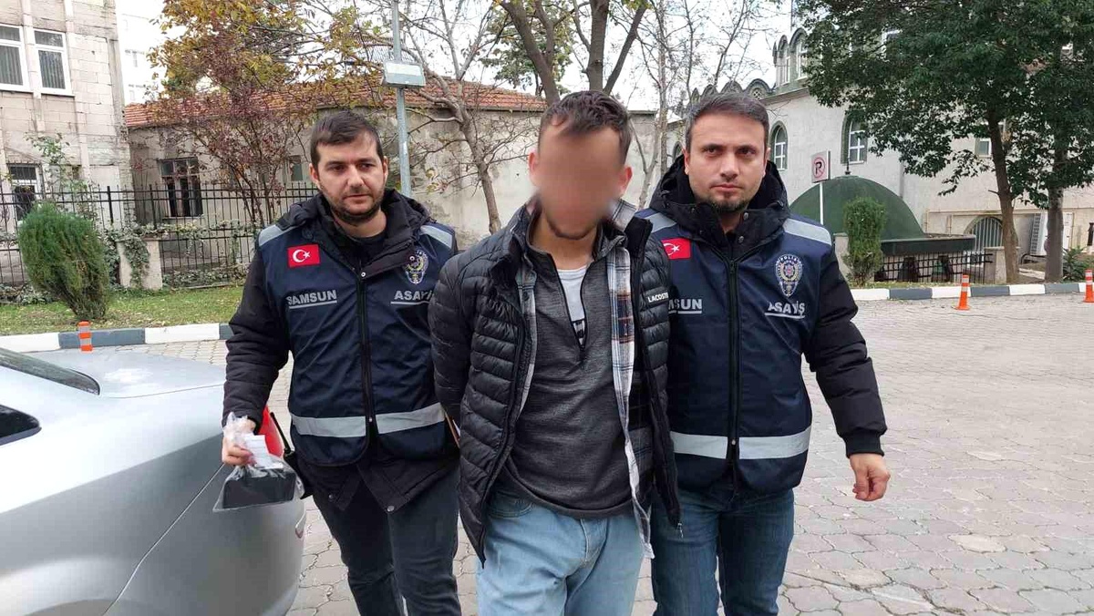 Samsun\'da Otoparktan Motosiklet Çalıp Yakalandı