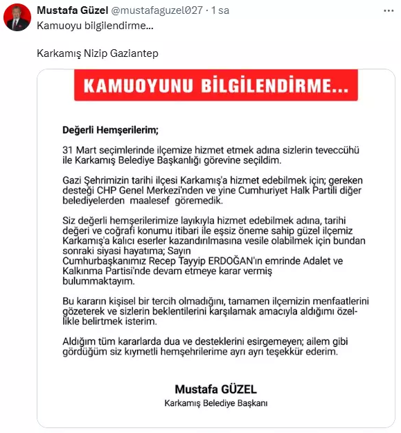 AK Parti'ye geçeceğini duyuran CHP'li başkan 'Sularını bile içmem, haramdır' demiş