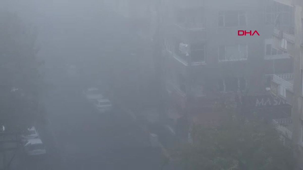 Diyarbakır\'da Sis Etkili Oluyor, Sürücüler Zor Anlar Yaşıyor