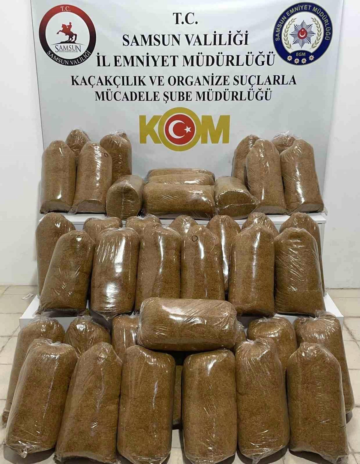 Samsun\'da 200 Kilo Kaçak Tütün Ele Geçirildi