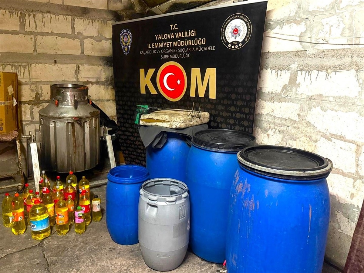 Yalova\'da Kaçak Alkol Operasyonu
