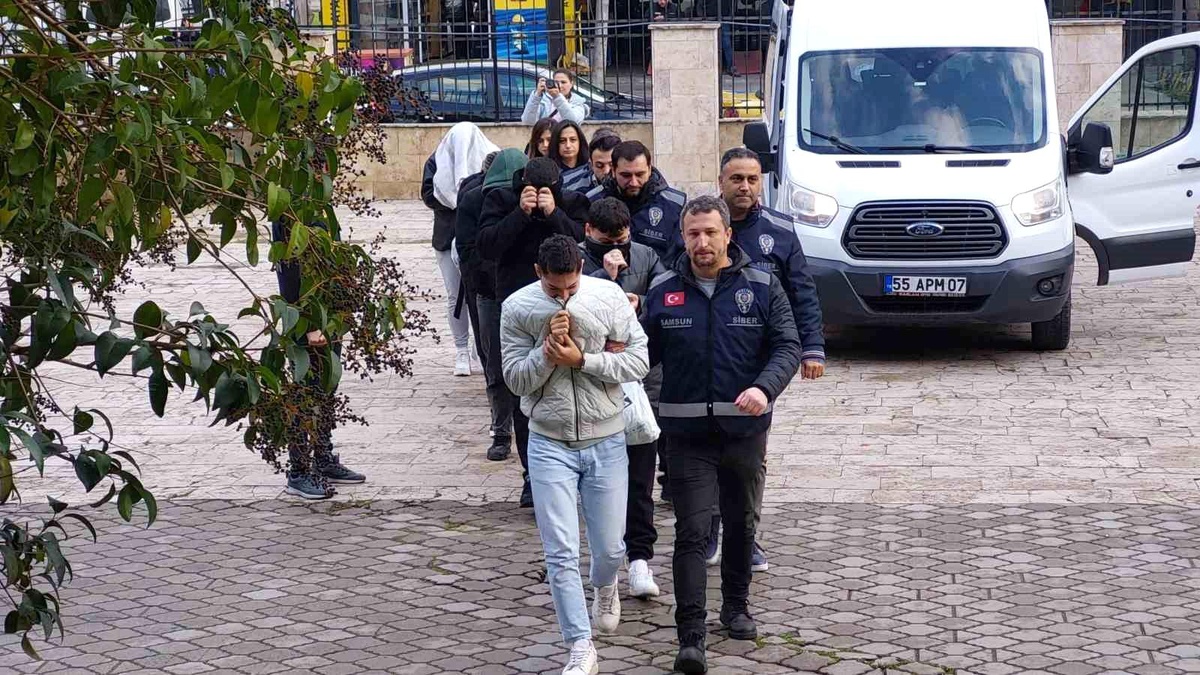 Samsun\'da Yasa Dışı Bahis Operasyonu: 9 Tutuklu