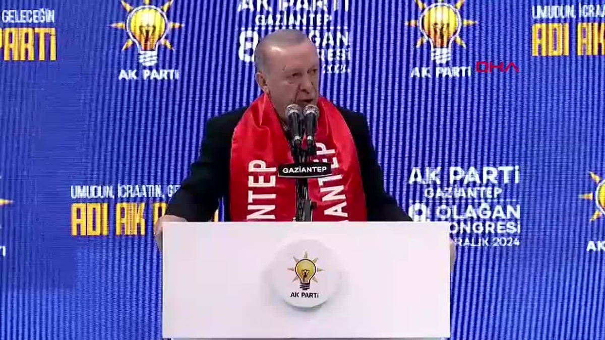 Cumhurbaşkanı Erdoğan, AK Parti Gaziantep 8\'inci Olağan İl Kongresi\'ne katıldı