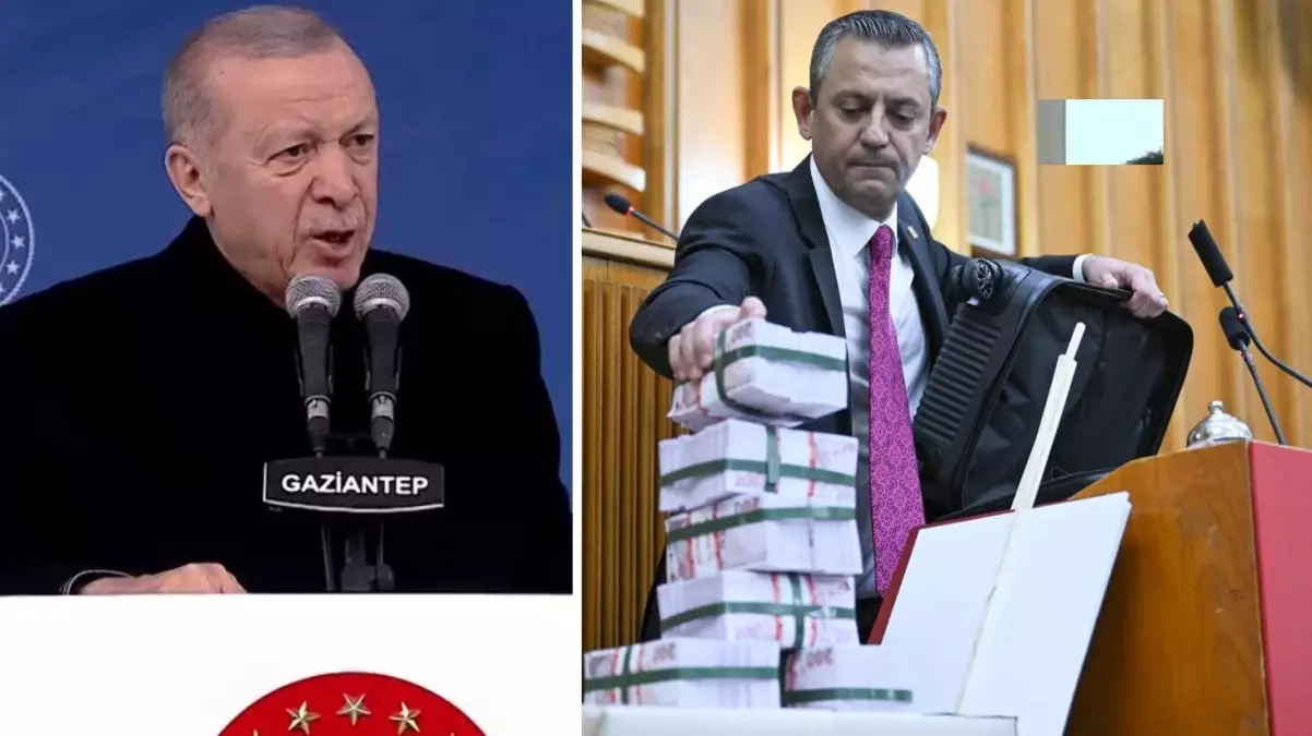 Cumhurbaşkanı Erdoğan\'dan para kulesi yapan Özel\'e sert yanıt