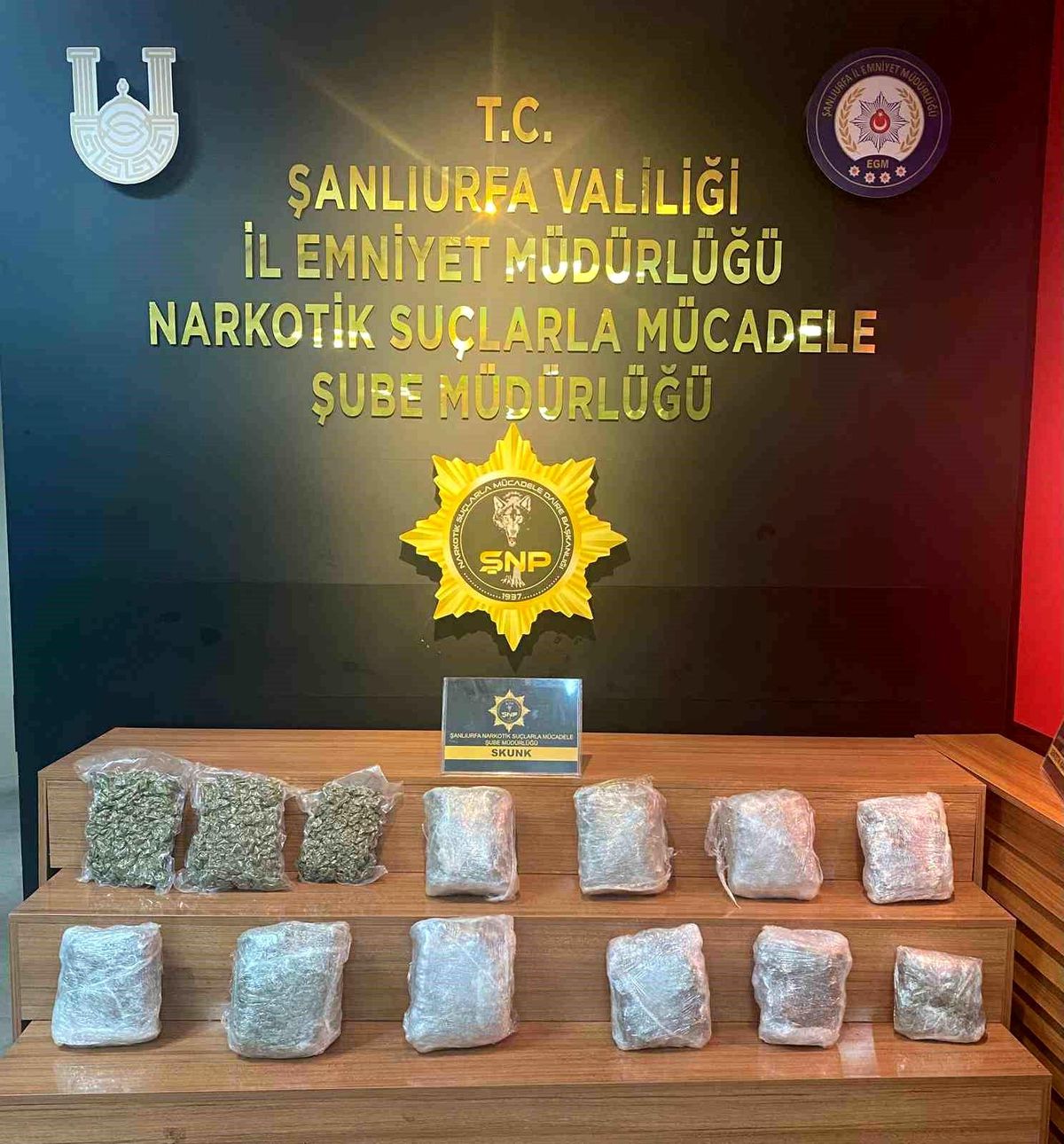 Şanlıurfa\'da 11.75 kg Skunk Ele Geçirildi