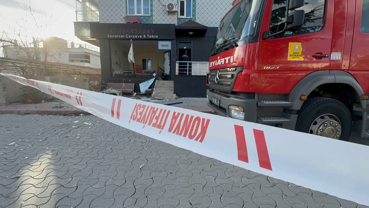 Konya\'da Sanat Galerisindeki Doğal Gaz Patlamasında Bir Kişi Yaralandı