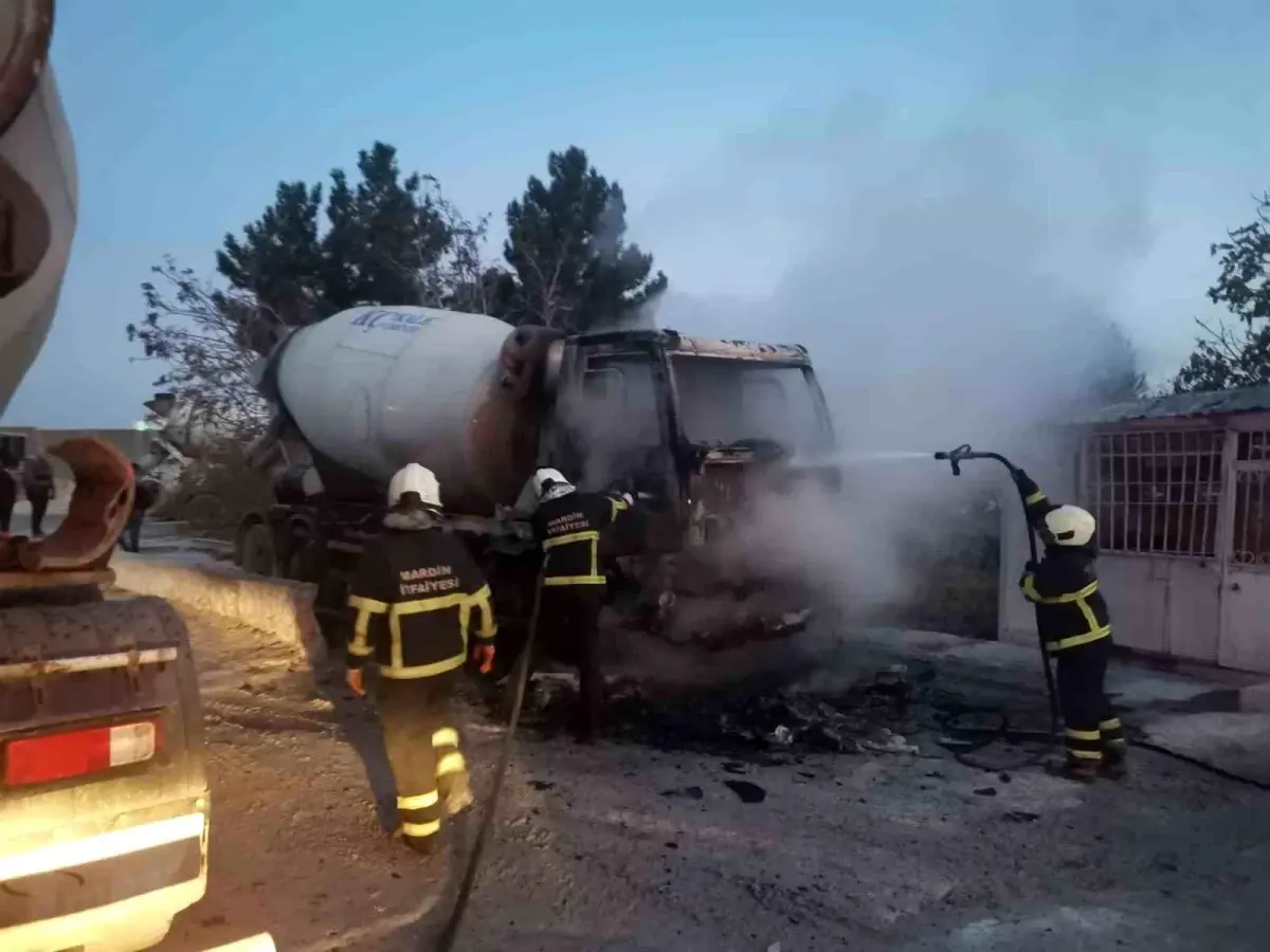 Beton Mikseri Alev Aldı