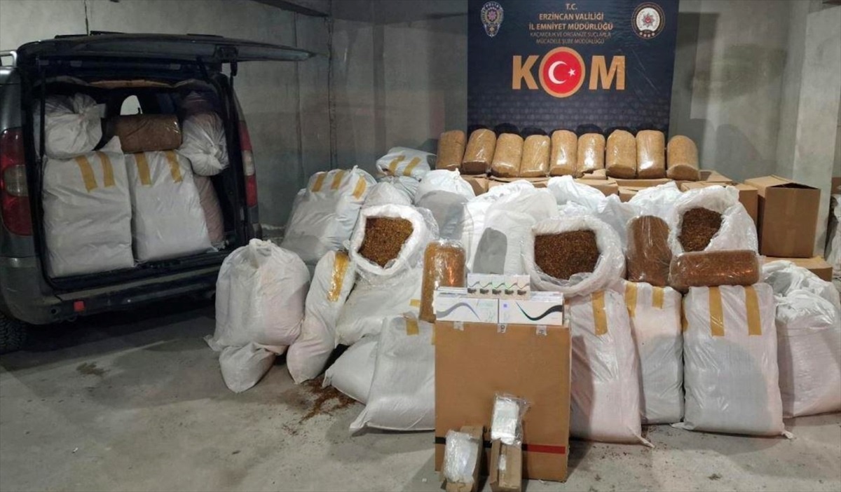 Erzincan\'da 2,5 Ton Kaçak Tütün Ele Geçirildi