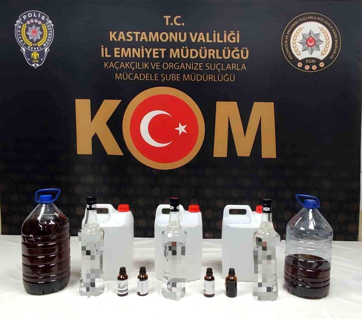 Kastamonu\'da Kaçak Alkol Ele Geçirildi