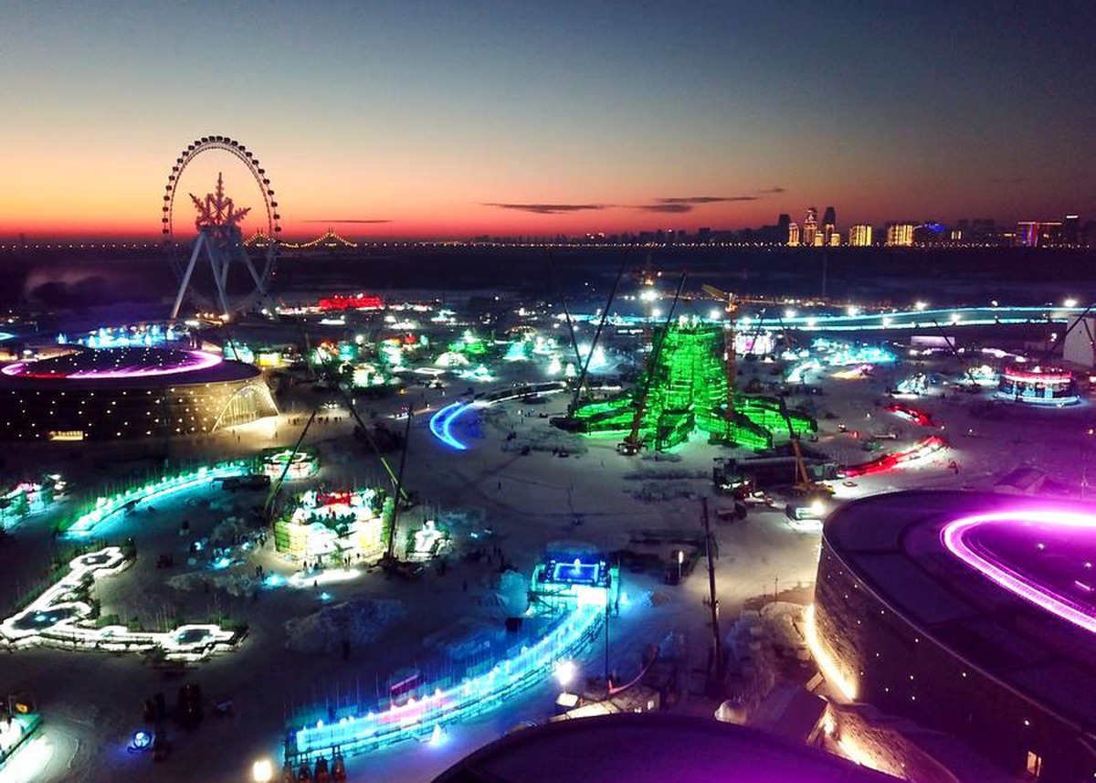 Harbin Buz ve Kar Dünyası İnşaatı Devam Ediyor
