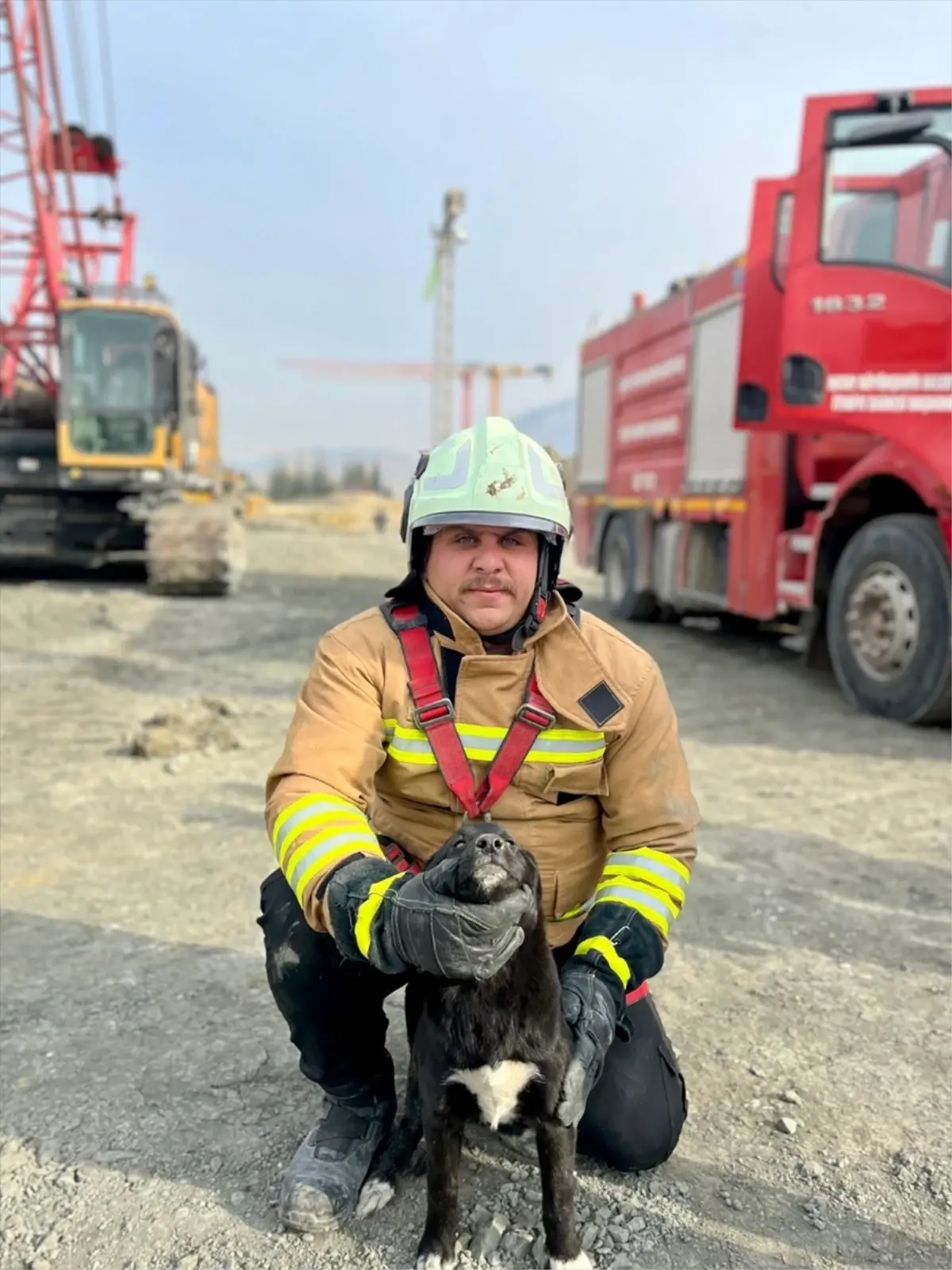 Mahsur Köpek Yavrusu İtfaiye Tarafından Kurtarıldı