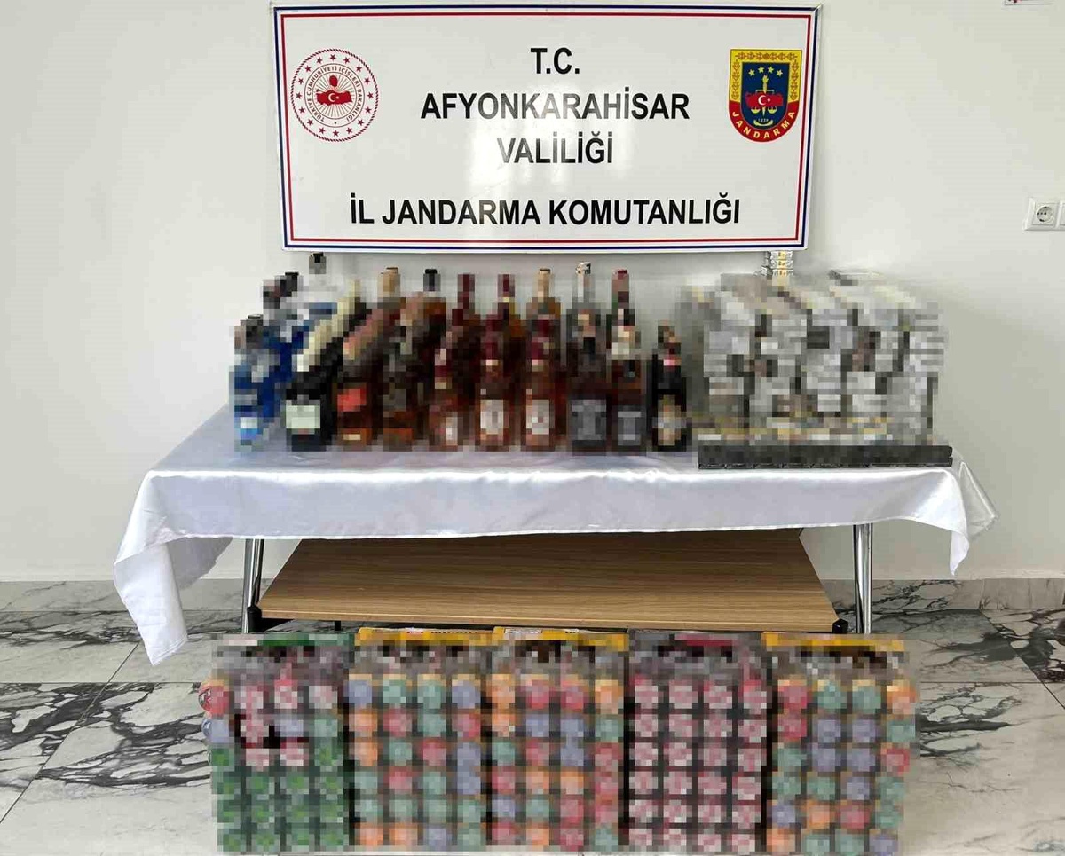 Afyonkarahisar\'da Kaçak Alkol ve Sigara Baskını