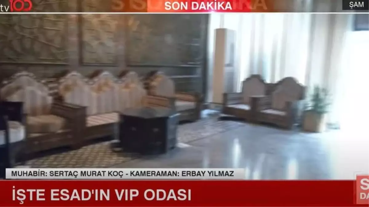 tv100 Ekibi, Esad\'ın Kaçış Rotasını ve VIP Odasını Görüntüledi