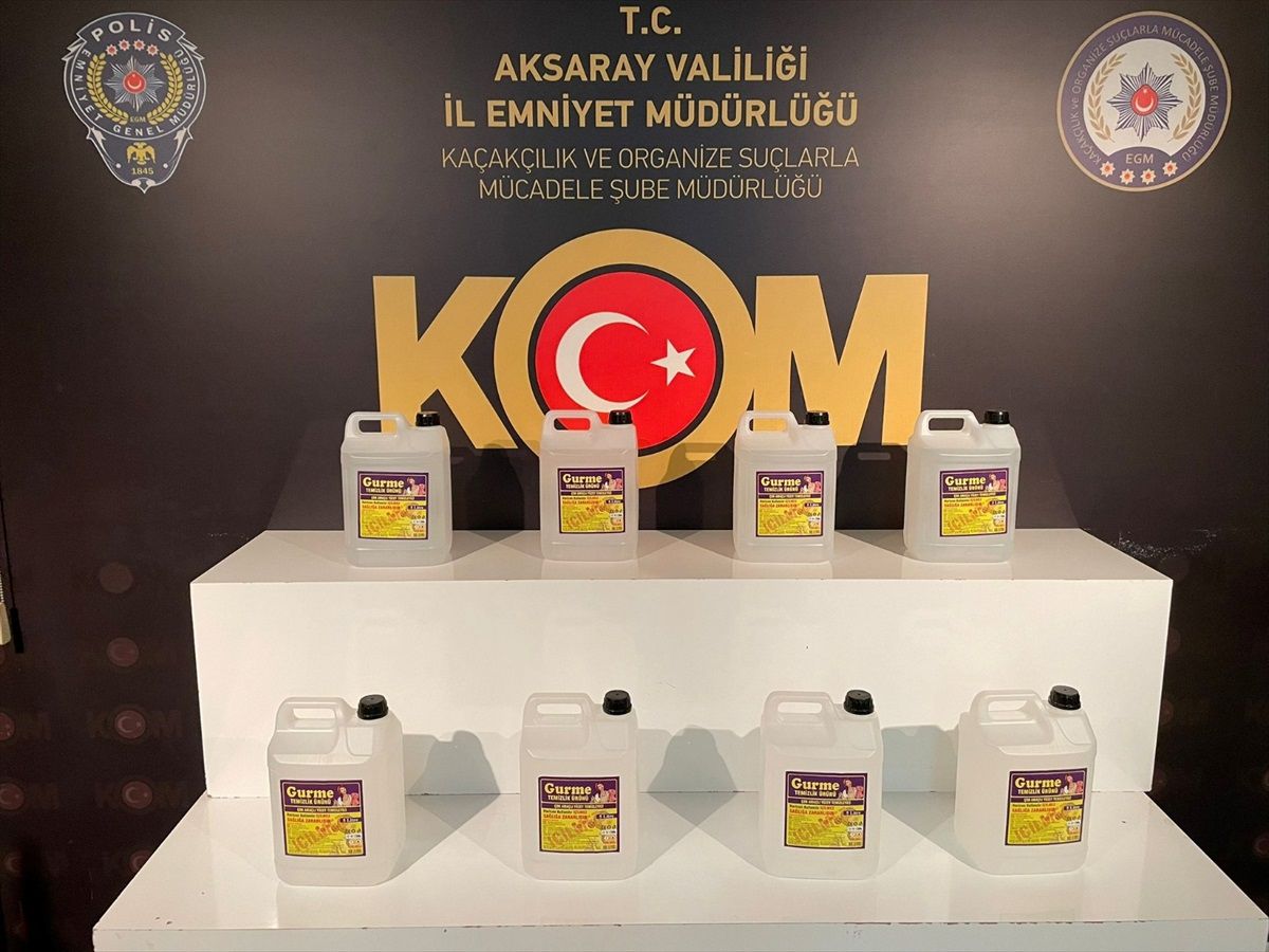 Aksaray\'da Sahte Alkol Operasyonu