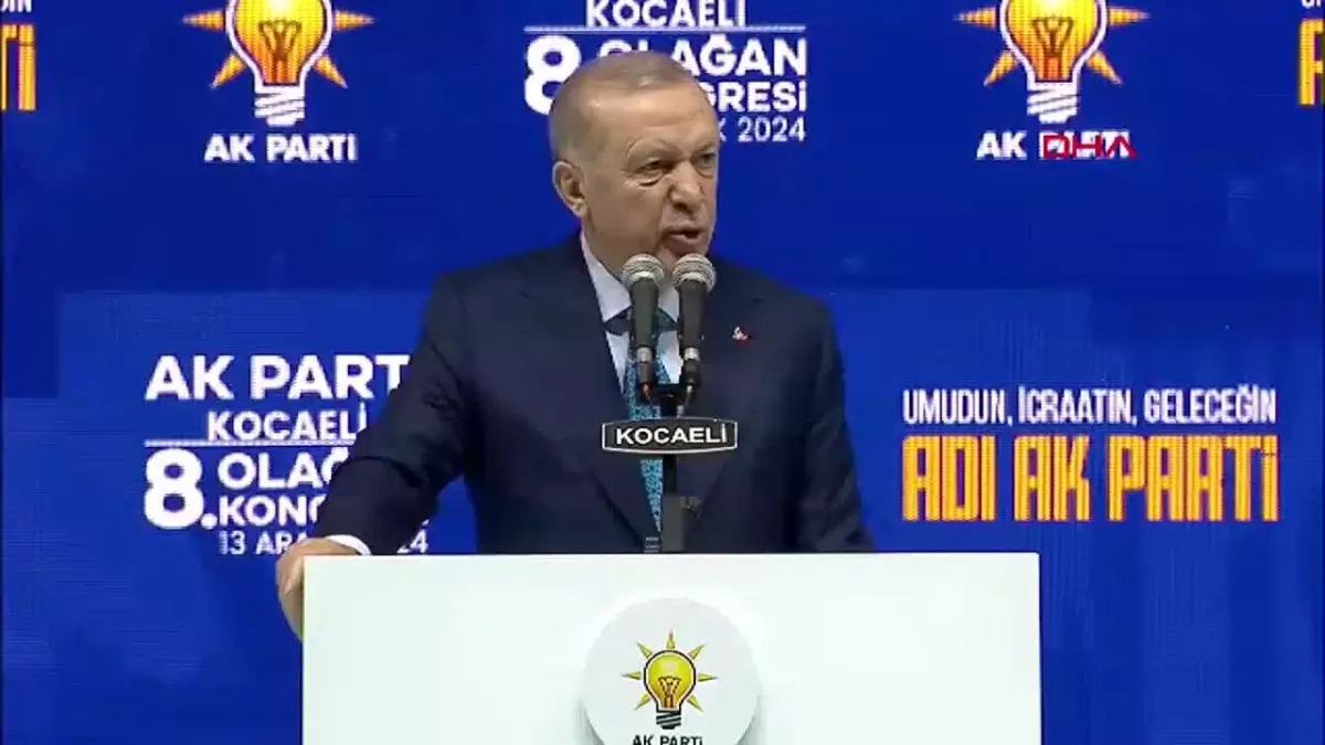 Cumhurbaşkanı Erdoğan, AK Parti Kocaeli 8\'inci Olağan Kongresi\'nde konuştu