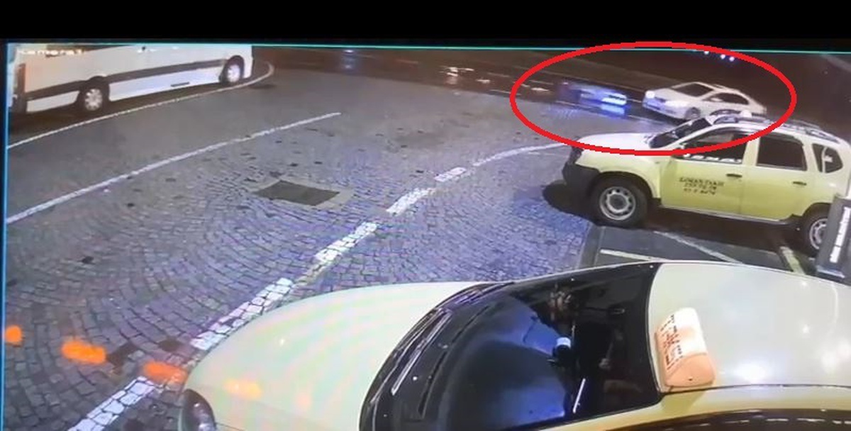 Rize\'de Motosiklet Kazası Güvenlik Kamerasında