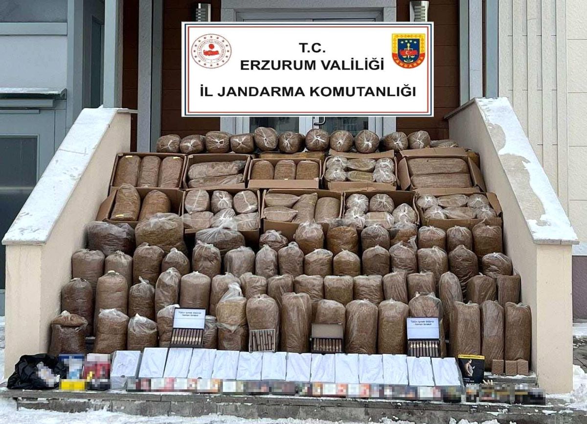Erzurum\'da Kaçak Tütün Operasyonu