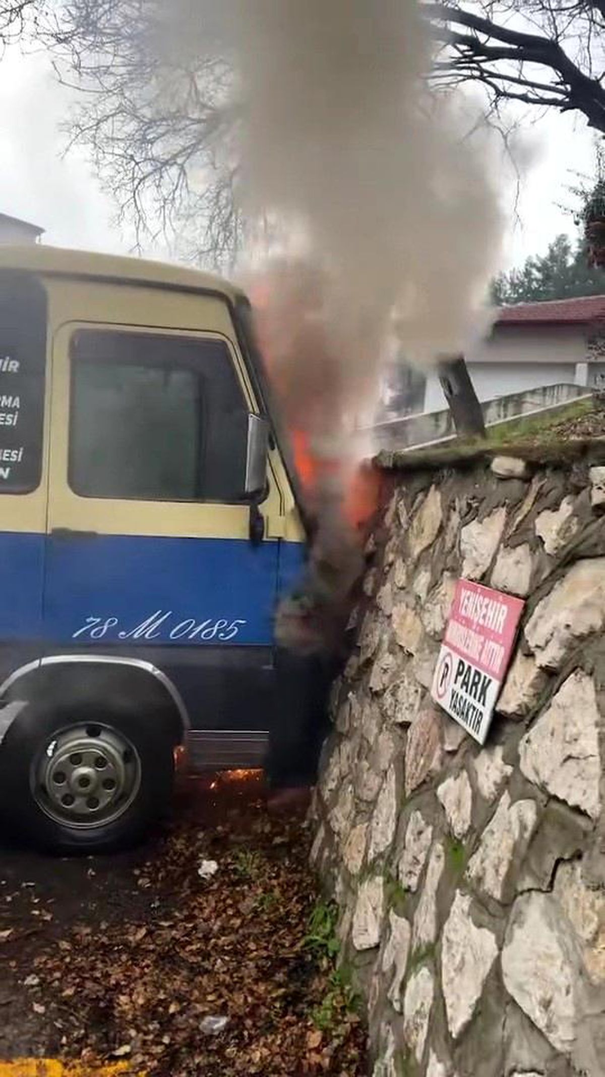 Karabük\'te Minibüste Yangın