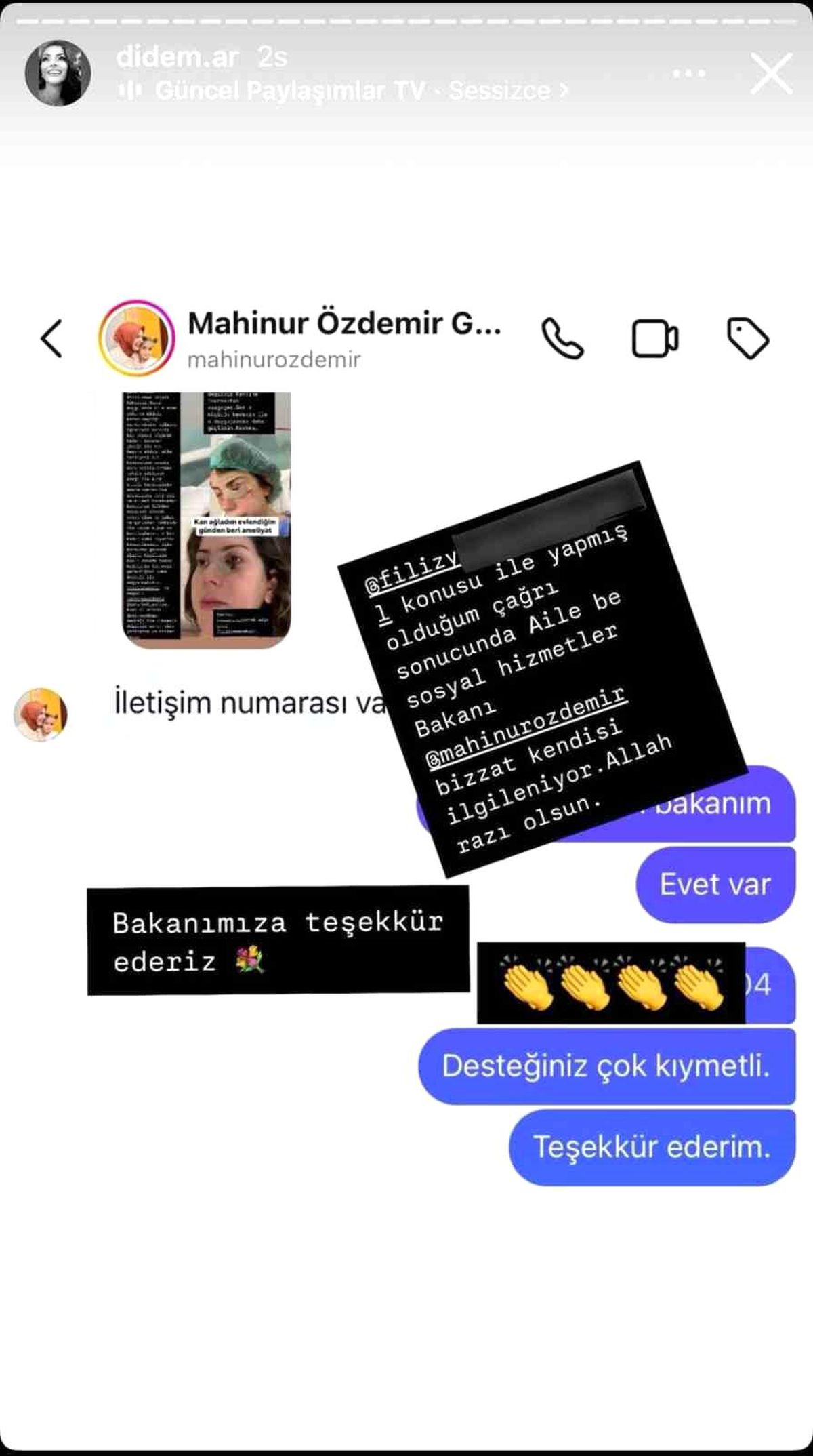 Bakan Göktaş, Şiddet Mağduru Filiz Y.\'ye Destek Veriyor