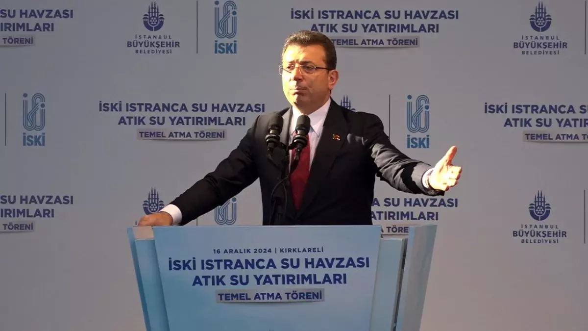 İBB Başkanı İmamoğlu: "İstanbul\'un bir başka sorunu, batıya karşı yani size yakın olan Trakya tarafı İstanbul\'un suyunun üçte ikisini harcıyor"