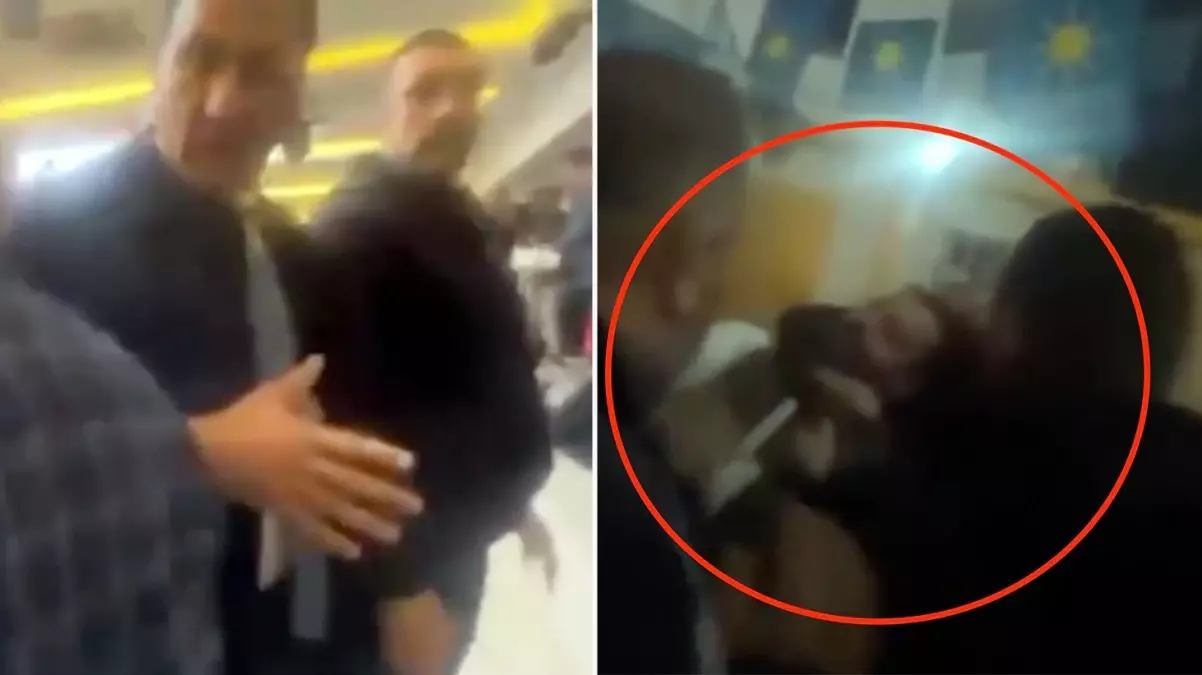 İYİ Parti lideri Dervişoğlu\'nun korumalarından gazetecilere sert müdahale