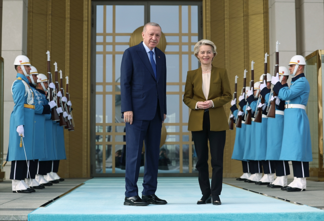 Erdoğan, Ursula von der Leyen ile Beştepe'de bir araya geldi