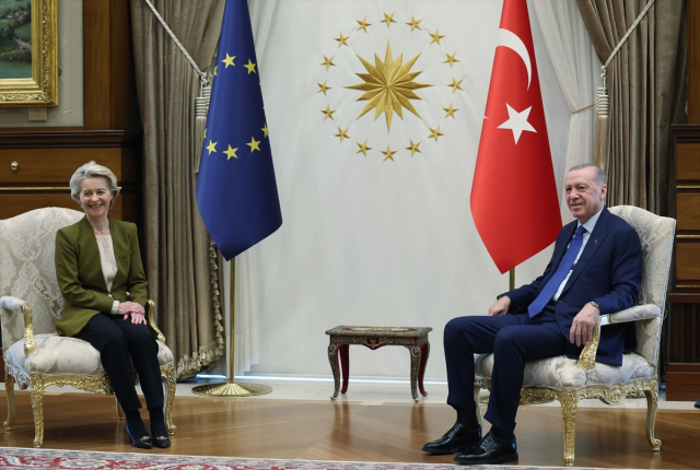 Erdoğan, Ursula von der Leyen ile Beştepe'de bir araya geldi