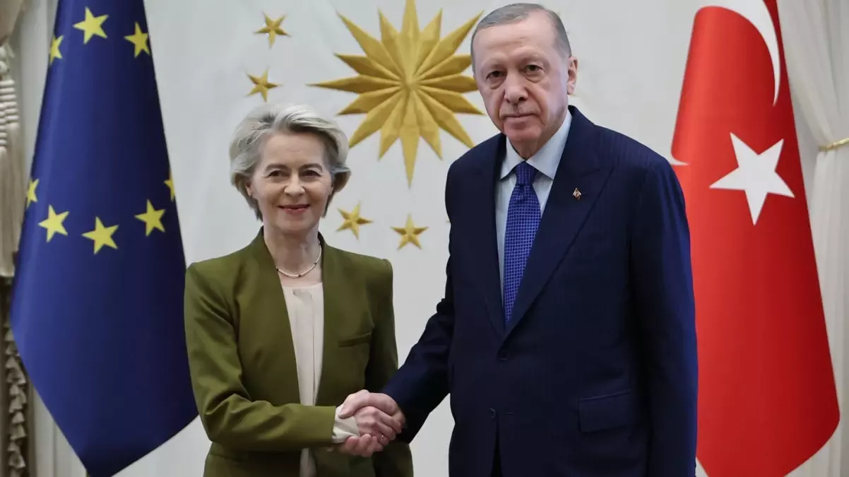 Cumhurbaşkanı Erdoğan, AB Komisyonu Başkanı Ursula von der Leyen ile Beştepe\'de bir araya geldi