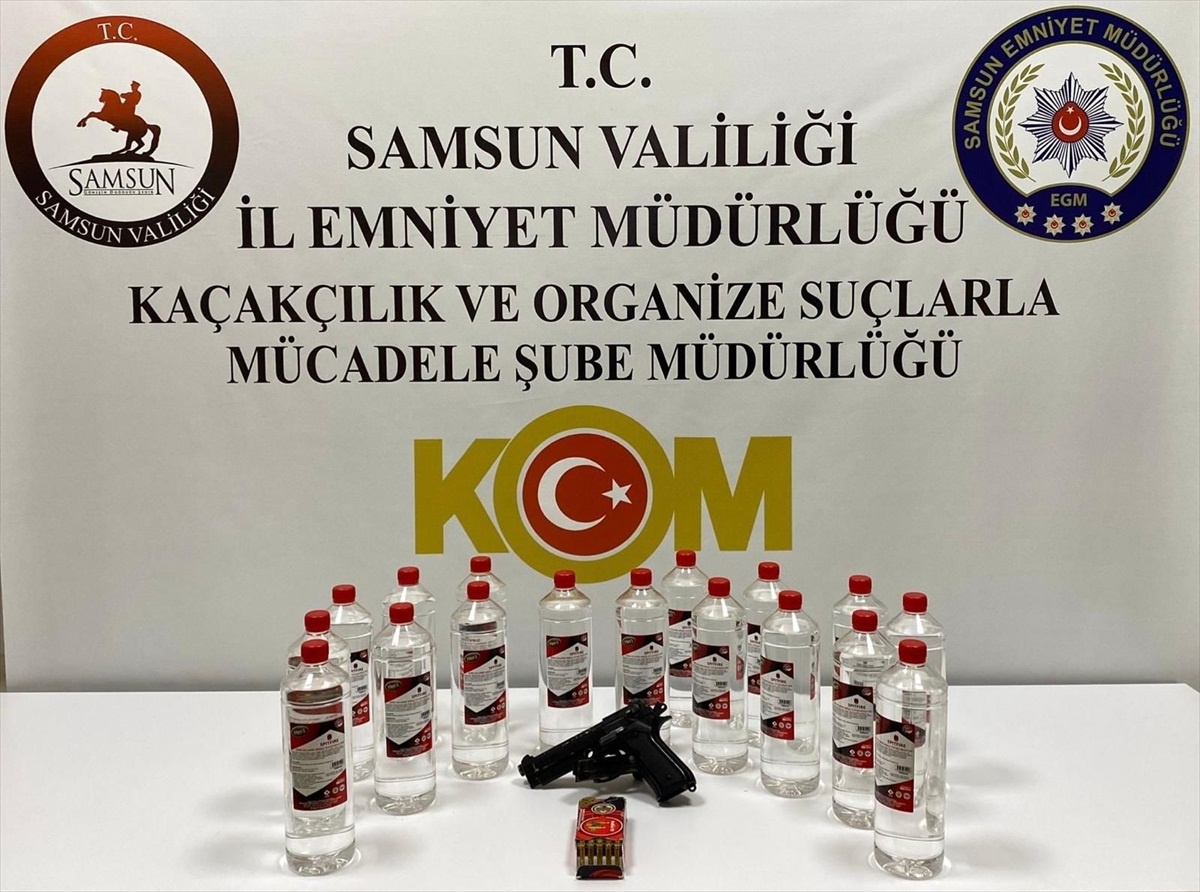 Samsun\'da Kaçak İçki Operasyonu