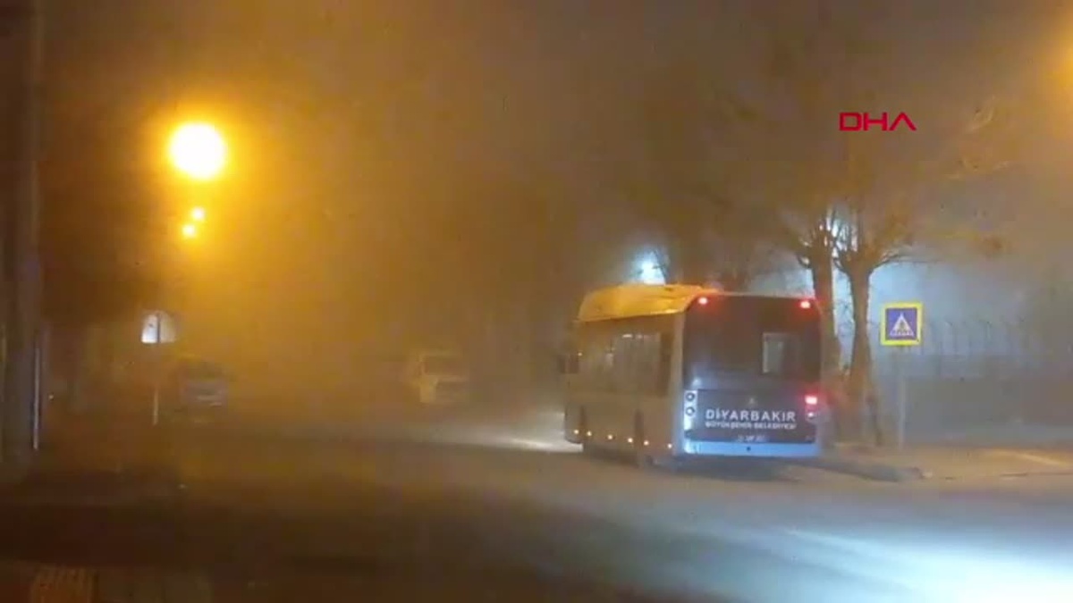 Diyarbakır\'da Etkili Sis Ulaşımı Olumsuz Etkiledi
