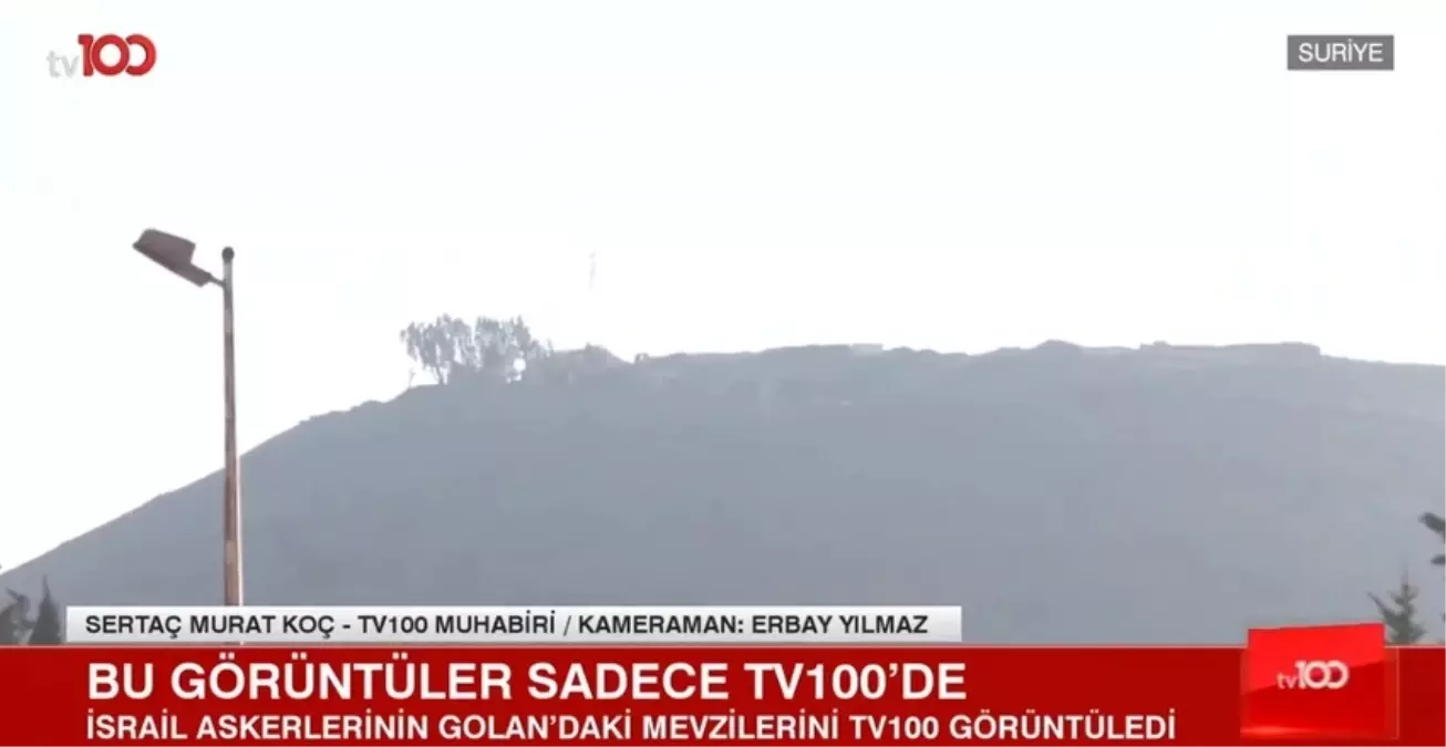 İsrail askerlerinin Golan\'daki mevzileri ilk kez tv100 tarafından görüntülendi