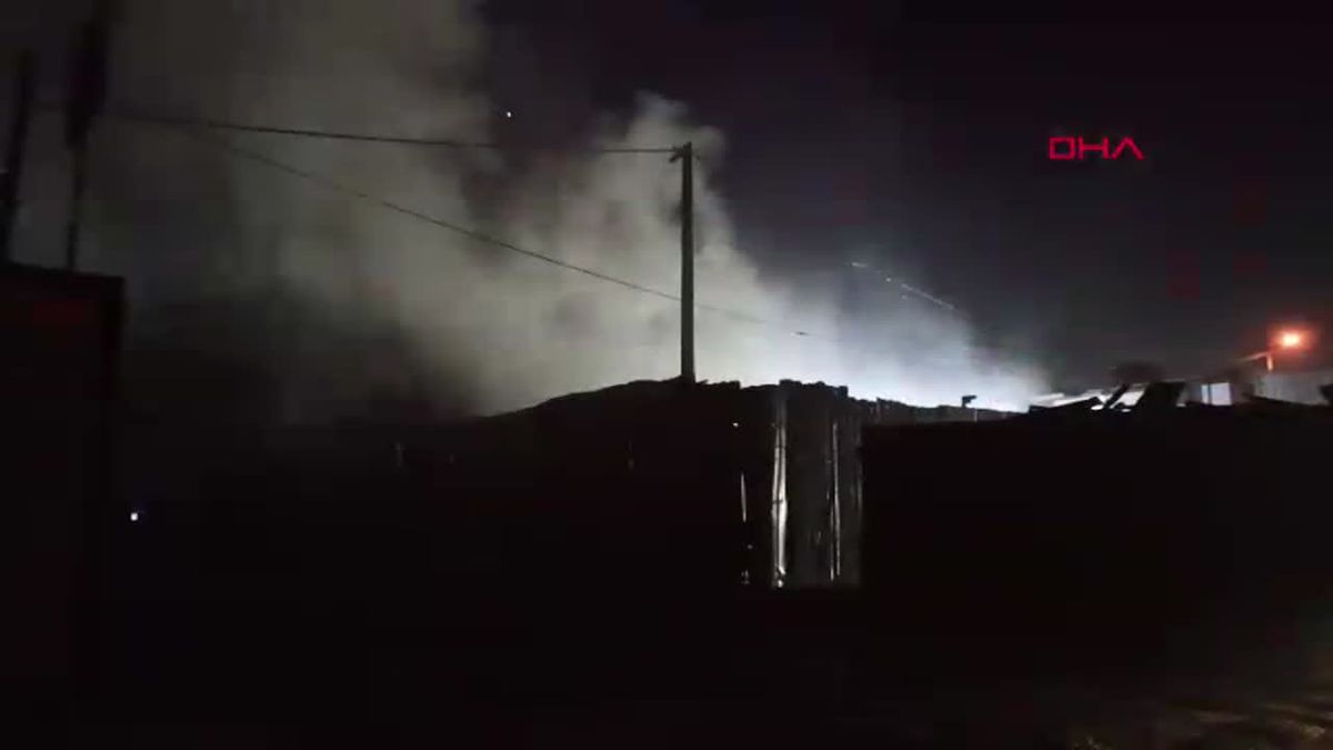 İzmit\'te Geri Dönüşüm Tesisinde Yangın