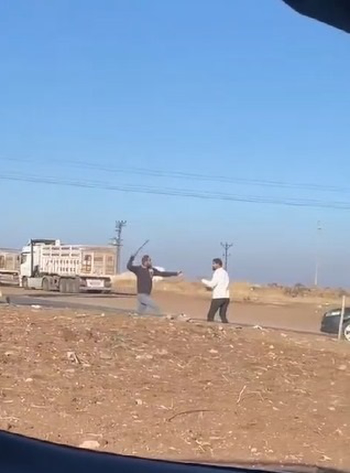 Mardin\'de TIR Şoförleri Arasında Yol Verme Kavgası