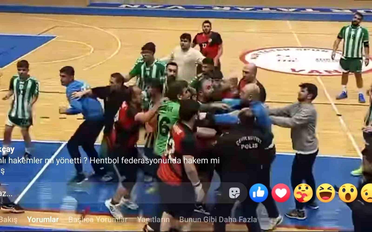 Hentbol Maçında Kavga: Yumruklar Havada Uçuştu