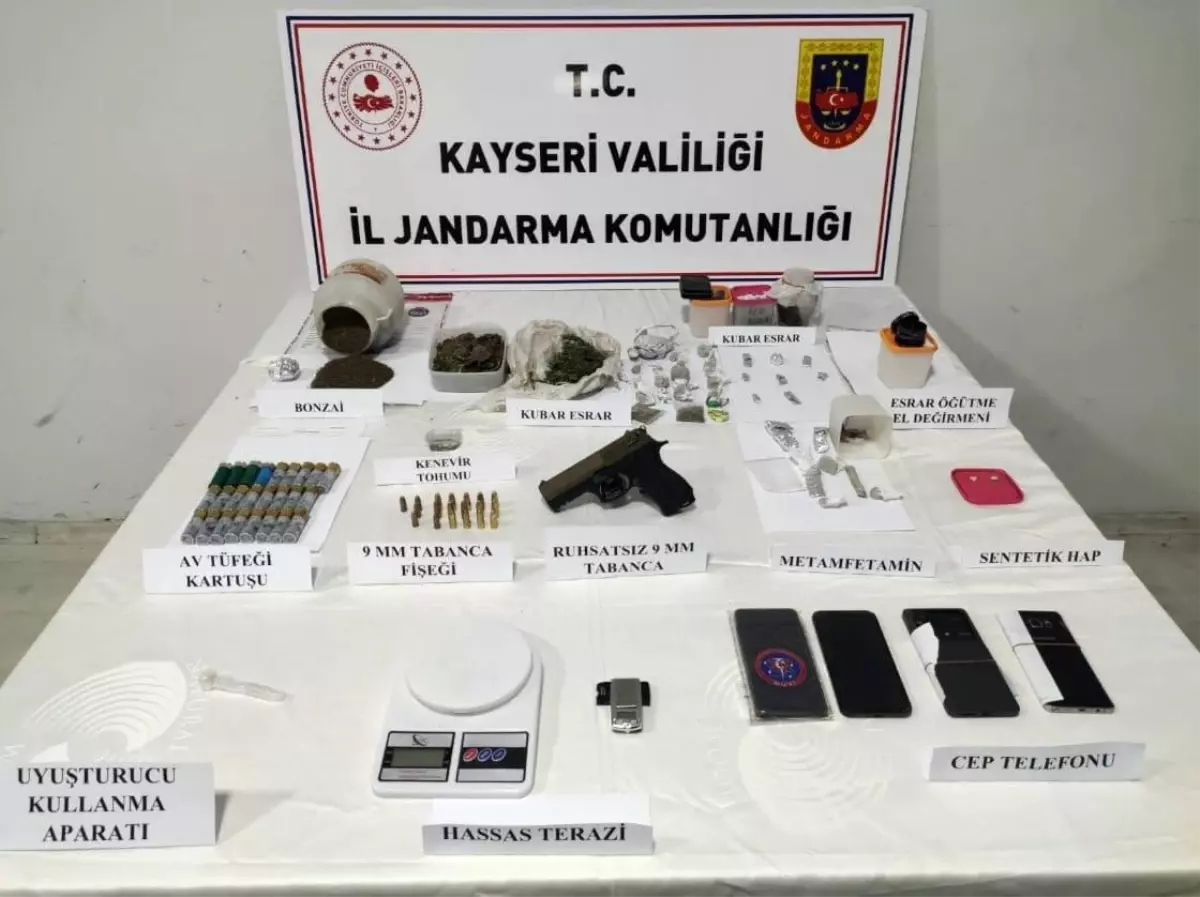 Kayseri\'de Uyuşturucu Operasyonu: 3 Gözaltı