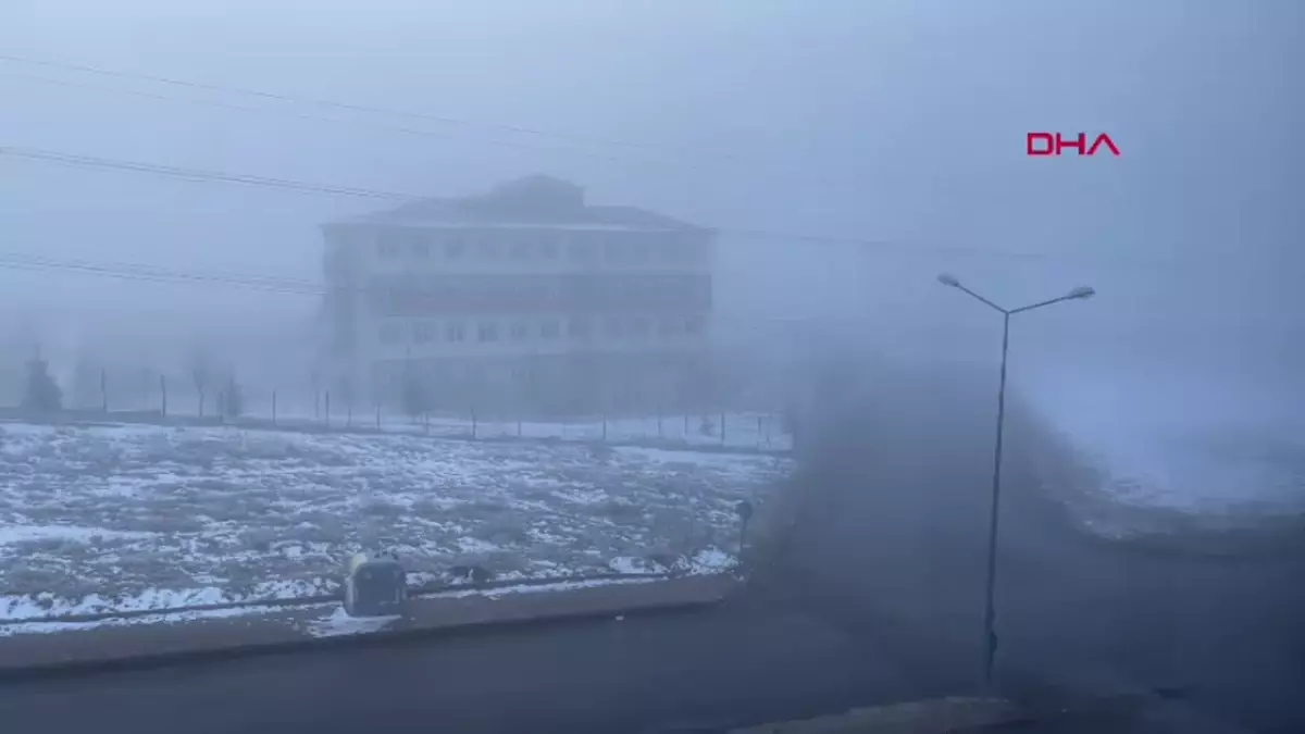 Sivas\'ta Yoğun Sis Etkili, Görüş Mesafesi 20 Metreye Düştü