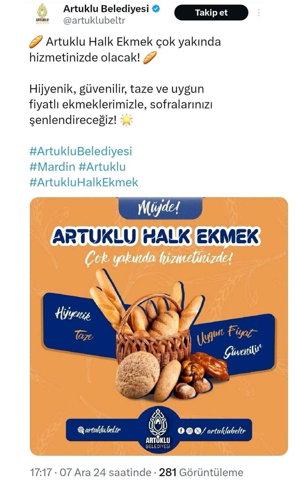 Artuklu Belediyesi\'nin Halk Ekmek Projesi Tartışma Yarattı